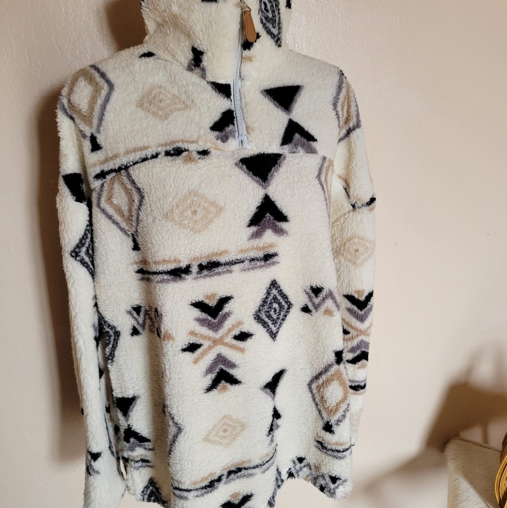 CAMPER Soft Tribal Quarter Zip Pullover - Picture 9 of 16